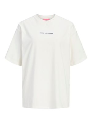 JXMILLOW LOOSE SS TEE JRS STYDSS26 BACKPRINT Cloud Dancer-ICED AMERICANO