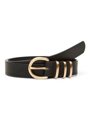 VMSVEA COATED BELT Black/Brushed Gold