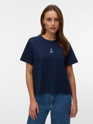 VMSARA METTE SS TOP BOX JRS NOOS Navy Blazer/Bright W