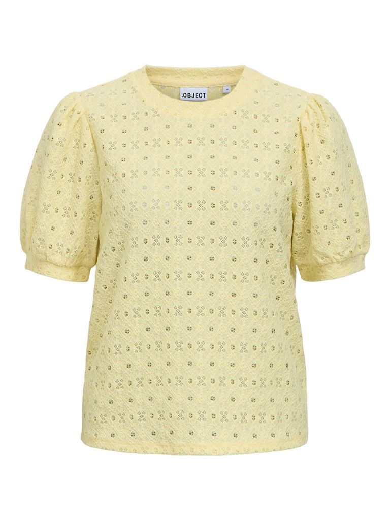 OBJLAILA S/S RE TOP NOOS Pastel Yellow