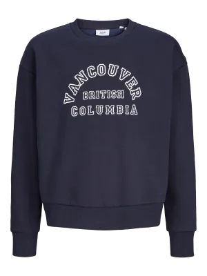 JXMERLE RLX SHORT LS CREW SWT LN Night Sky/VANCOUVER