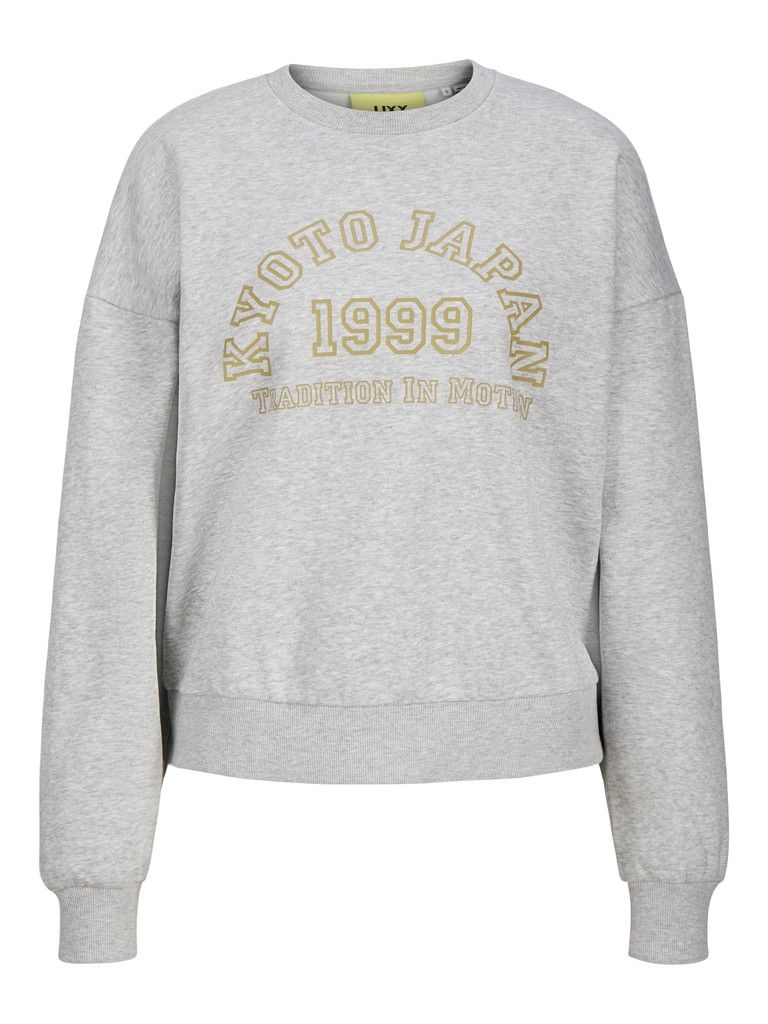JXMERLE RLX SHORT LS CREW SWT LN Light Grey Melange/K