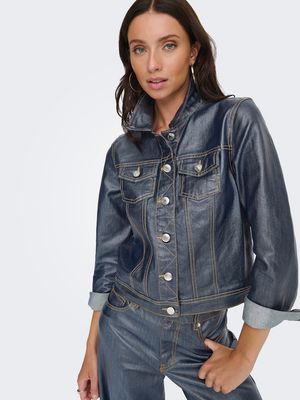 ONLCITA L/S COATED JACKET CC PNT Night Sky/W CONTRAST