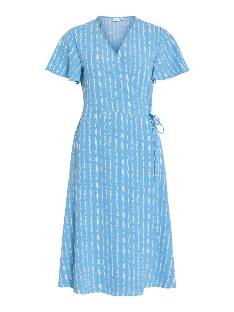 VILOVIE S/S WRAP MIDI DRESS - NOOS Blissful Blue/BOXY