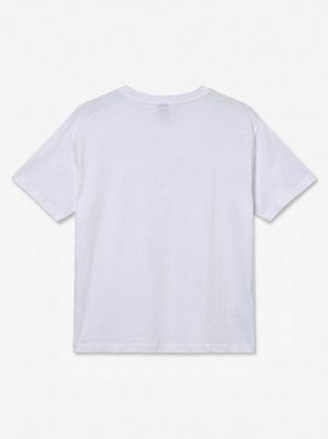 VMPAULINA THEA SS T-SHIRT JRS NOOS Bright White-CALIFORNIA ORANGE