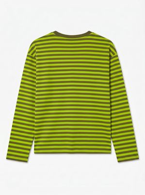 VMLINEA LS O-NECK TEE JRS EXP RET Martini Olive-LIME GREEN