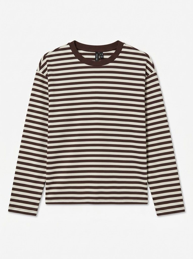 VMLINEA LS O-NECK TEE JRS EXP RET Chocolate Martini-CLOUD DANCER