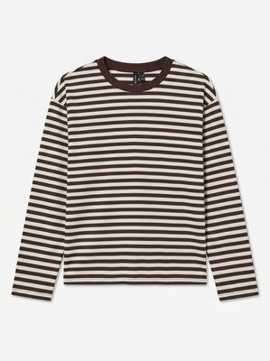 VMLINEA LS O-NECK TEE JRS EXP RET Chocolate Martini-CLOUD DANCER