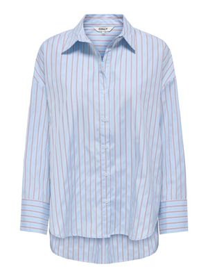 ONLOREGON ALVA LS REG SHIRT NOOS WVN Dusty Blue/FIG