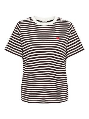 JDYPISA LIFE S/S PRINT TOP JRS NOOS Cloud Dancer-NEW STR CHOCOLAT