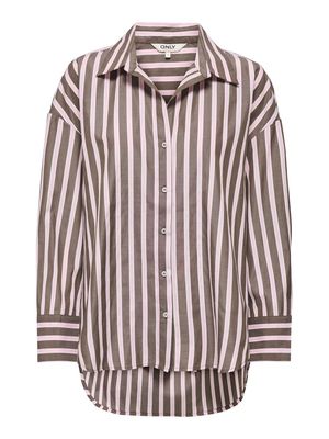 ONLOREGON ALVA LS REG SHIRT NOOS WVN Coffee Bean/PIROUETT