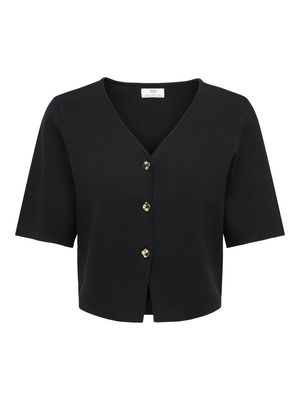JDYASTRA 3/4 V-NECK BUTTON CARDIGAN KNT Black