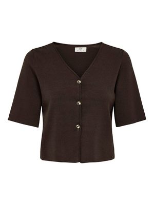 JDYASTRA 3/4 V-NECK BUTTON CARDIGAN KNT Coffee Bean
