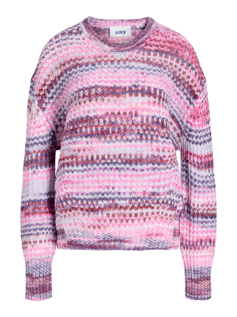 JXSIMONE SPACE DYE CREW NECK KNIT SN Purple Rose//multi s