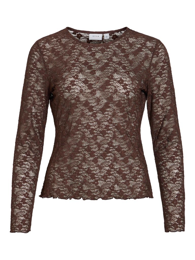 VIFAY O-NECK L/S TOP - NOOS Coffee Bean