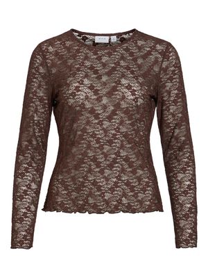 VIFAY O-NECK L/S TOP - NOOS Coffee Bean
