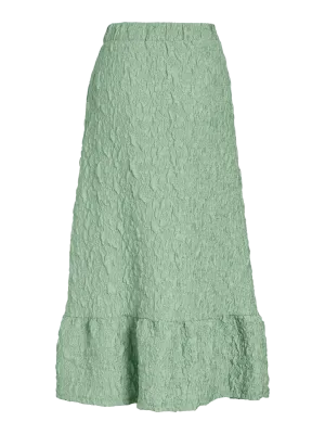 VISOPHIA HW A-LINE MIDI SKIRT Smoke Green