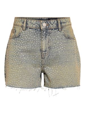 NMHOLLY MID RISE LOOSE STUDDED SHORTS LB Light Blue Denim