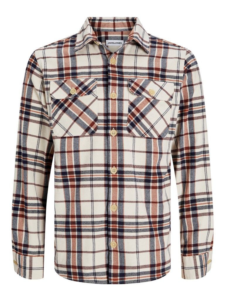 JJEDARREN OVERSHIRT LS NOOS Mocha Bisque