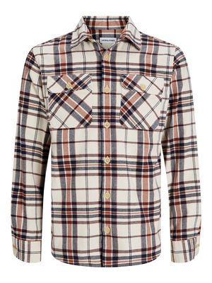 JJEDARREN OVERSHIRT LS NOOS Mocha Bisque