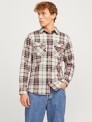 JJEDARREN OVERSHIRT LS NOOS Mocha Bisque