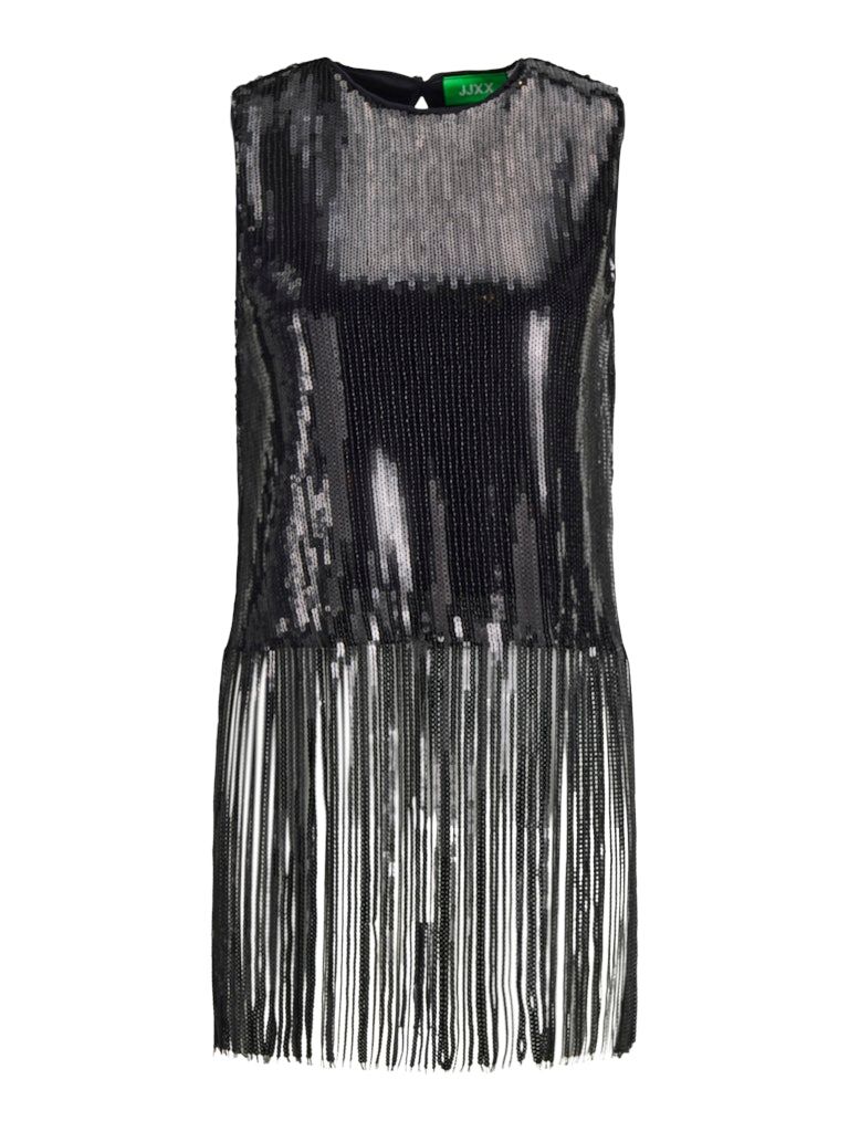 JXJADA SEQUIN FRINGE SL TOP WVN Black