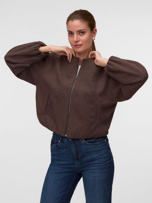 VMCHLOE LS BOMBER JACKET NOOS Chocolate Torte-MELANGE