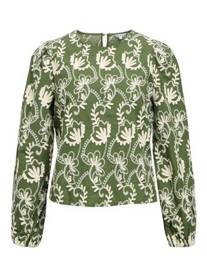 OBJMYA RE L/S TOP NOOS Bronze Green/Sandshe