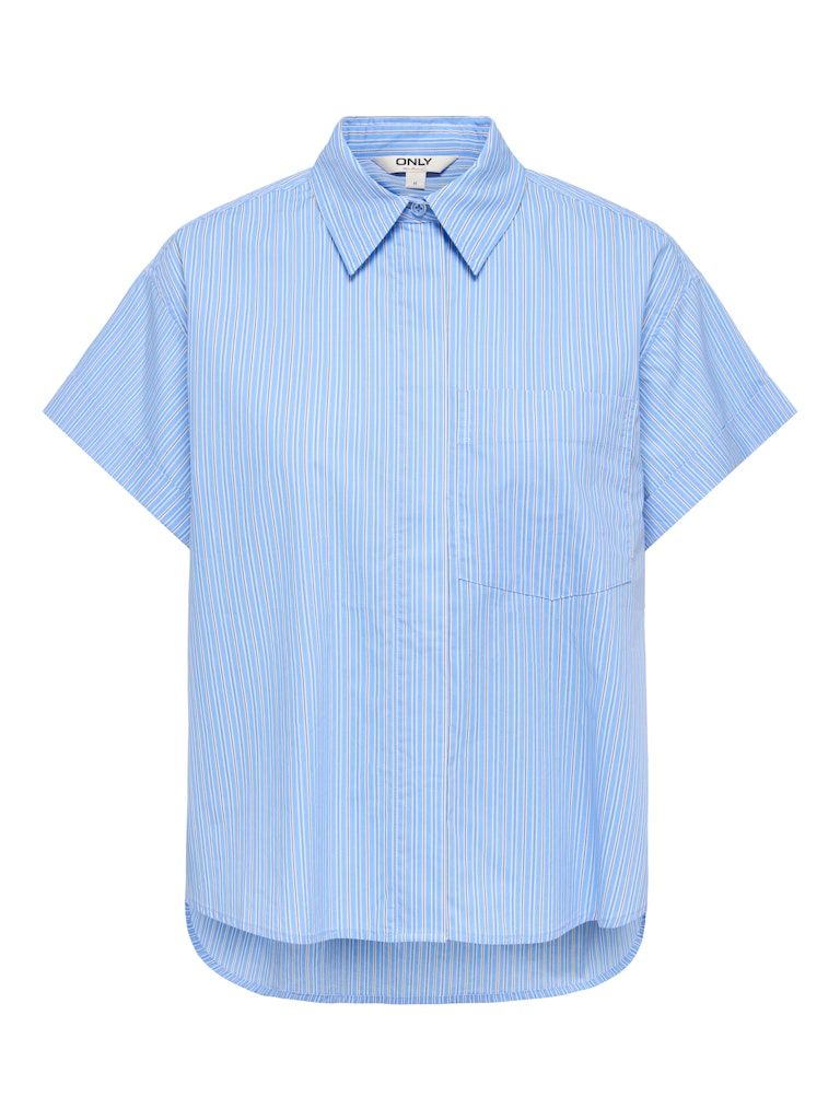 ONLKERI S/S FOLD SHIRT WVN Provence/WHITE