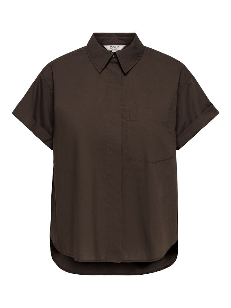 ONLKERI S/S FOLD SHIRT WVN Coffee Bean