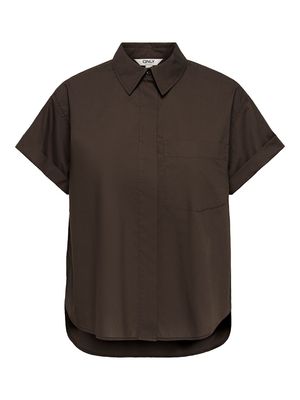 ONLKERI S/S FOLD SHIRT WVN Coffee Bean