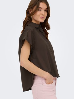ONLKERI S/S FOLD SHIRT WVN Coffee Bean