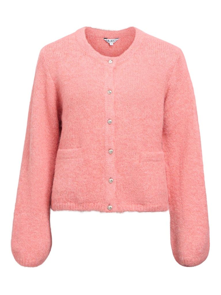 OBJSAGGIA RE L/S KNIT CARDIGAN NOOS Lantana/Melange