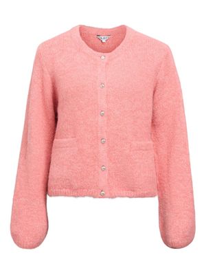 OBJSAGGIA RE L/S KNIT CARDIGAN NOOS Lantana/Melange