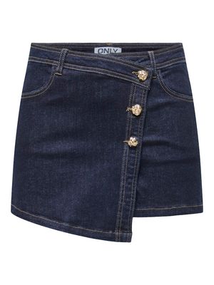 ONLLILLIE REG GOLD BUT DNM SKORT BJ Dark Blue Denim/RINS