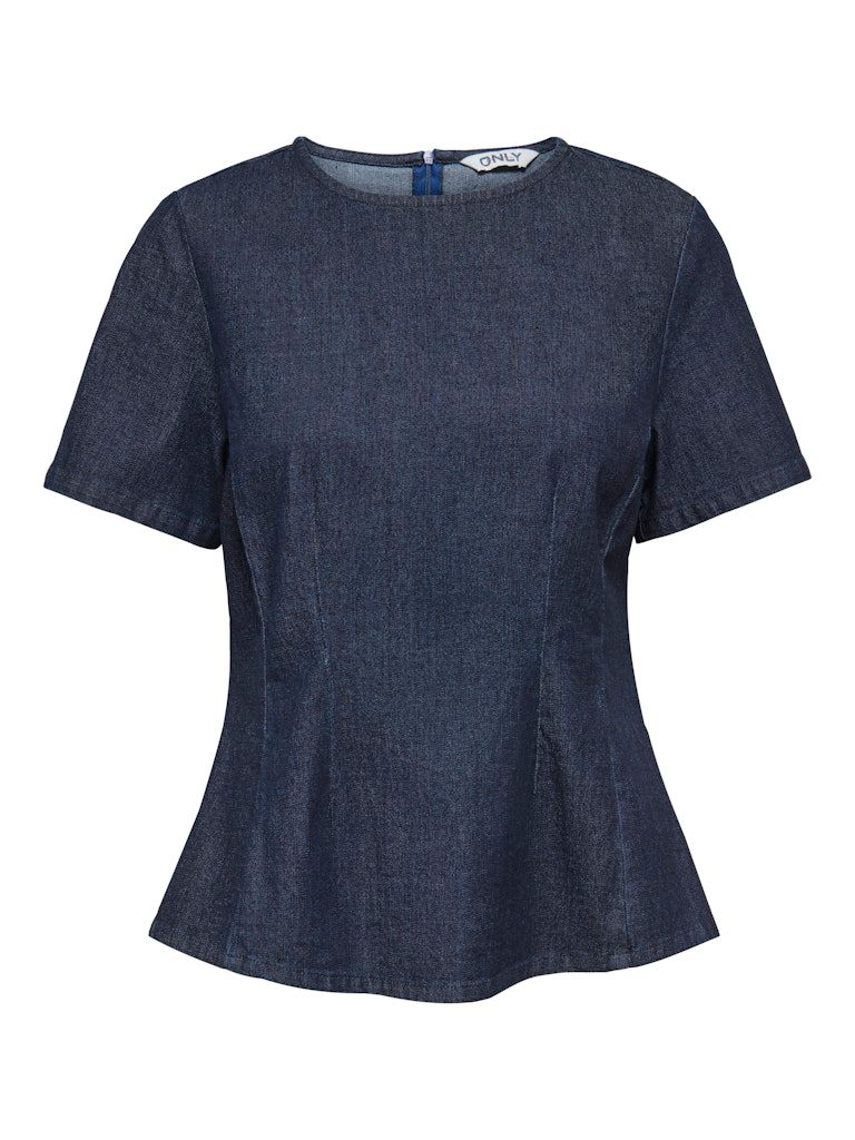 ONLTAMMY S/S FITTED DNM SHIRT YOR Dark Blue Denim