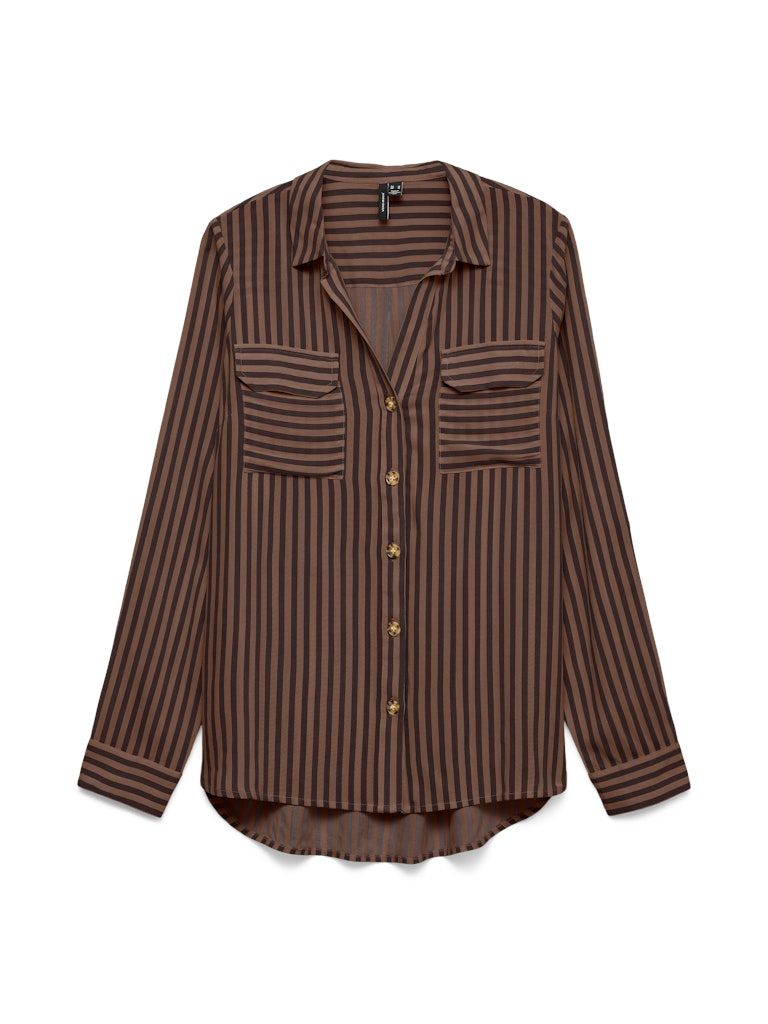 VMBUMPY L/S SHIRT NEW WVN NOOS Chocolate Torte/New
