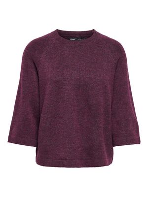 ONLSIMONI 3/4 PULLOVER KNT NOOS Mauve Wine/MELANGE