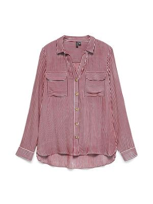 VMBUMPY L/S SHIRT NEW WVN NOOS Windsor Wine/Snow Wh