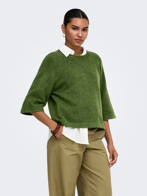 ONLSIMONI 3/4 PULLOVER KNT NOOS Forest Night/MELANGE