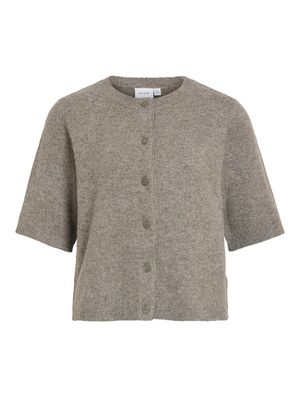 VILIGA 2/4 O-NECK KNIT CARDIGAN - NOOS Falcon/MELANGE