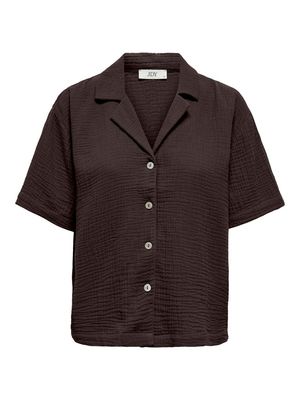 JDYTHEIS LIFE 2/4 LOOSE SHIRT WVN NOOS Chocolate Torte