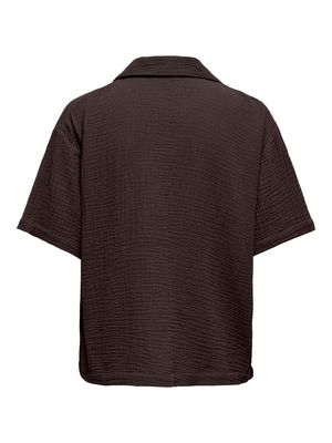 JDYTHEIS LIFE 2/4 LOOSE SHIRT WVN NOOS Chocolate Torte