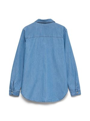 VMBUMPY LS LOOSE POCKET DNM SHIRT NOOS Medium Blue Denim