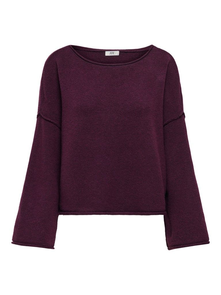 JDYRUE LIFE L/S BOAT NECK PULL KNT NOOS Winetasting/MELANGE
