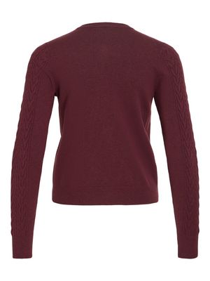 VIKERRY CABLE L/S KNIT CARDIGAN-NOOS Port Royale