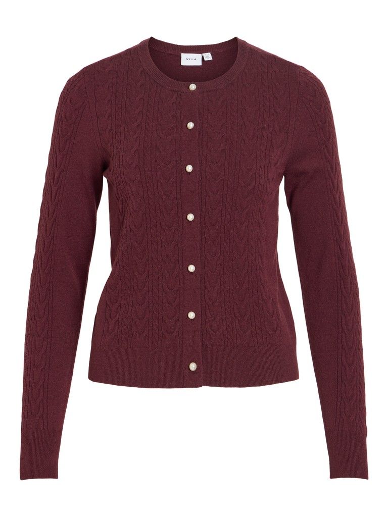 VIKERRY CABLE L/S KNIT CARDIGAN-NOOS Port Royale