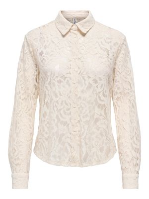 ONLBIRUN L/S LACE SHIRT WVN Birch