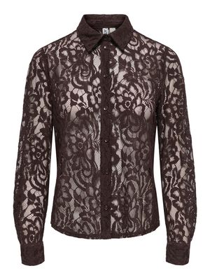 ONLBIRUN L/S LACE SHIRT WVN Black Coffee