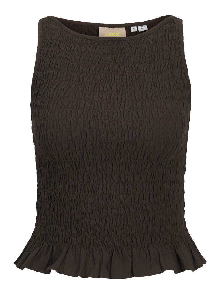 JXZOE SEERSUCKER FULL SMOCK TOP WVN LN Demitasse